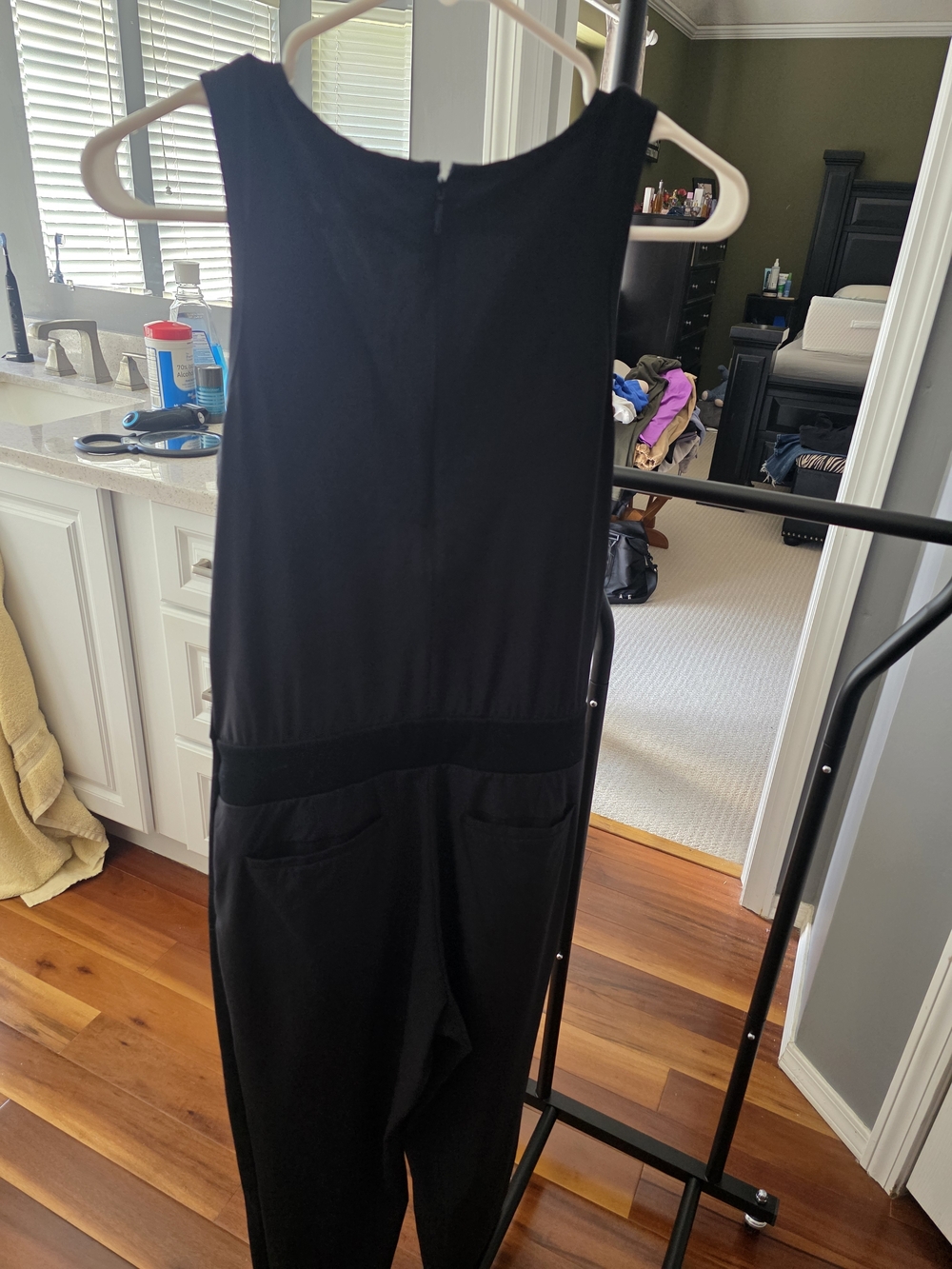 Athleta Black Active Jumpsuit - Size 6 - Picture 2 of 4